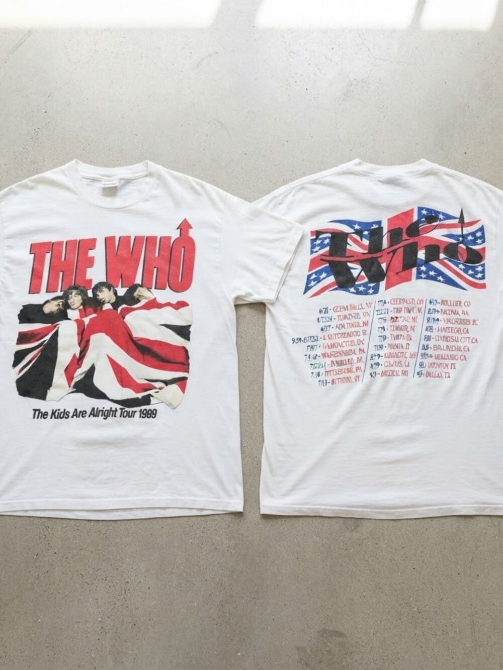 The Who The Kids Are Alright Tour 1989 Vintage White T-Shirt Unisex S-5XL